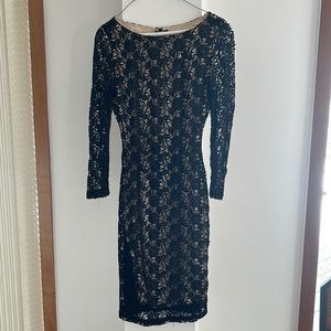 Alice and Olivia lace crochet backless dress.